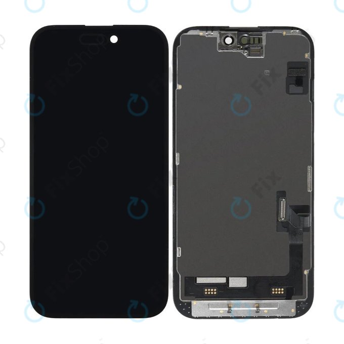 Schermo In-Cell FHD per iPhone 15, Vetro touch con cornice, FixPremium