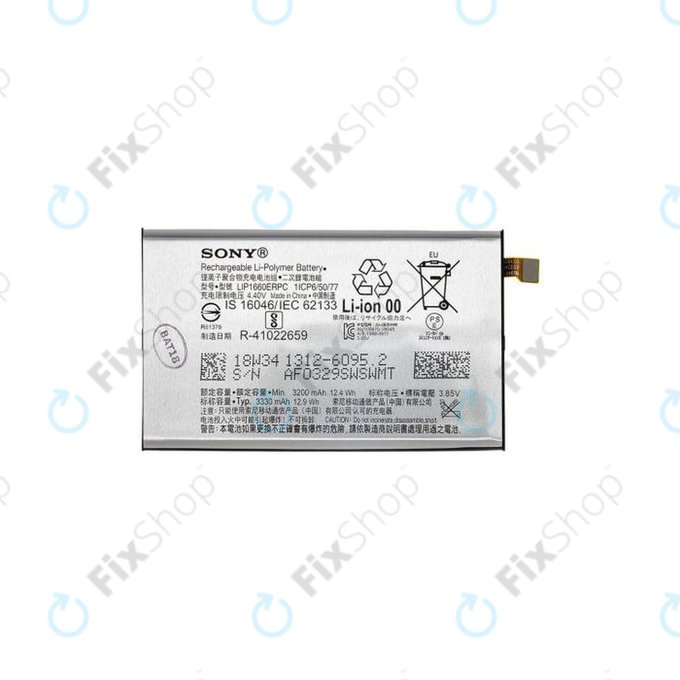 Batteria per Sony Xperia XZ3, LIP1660ERPC, 1312-6095, 3300mAh, Genuine Service Pack