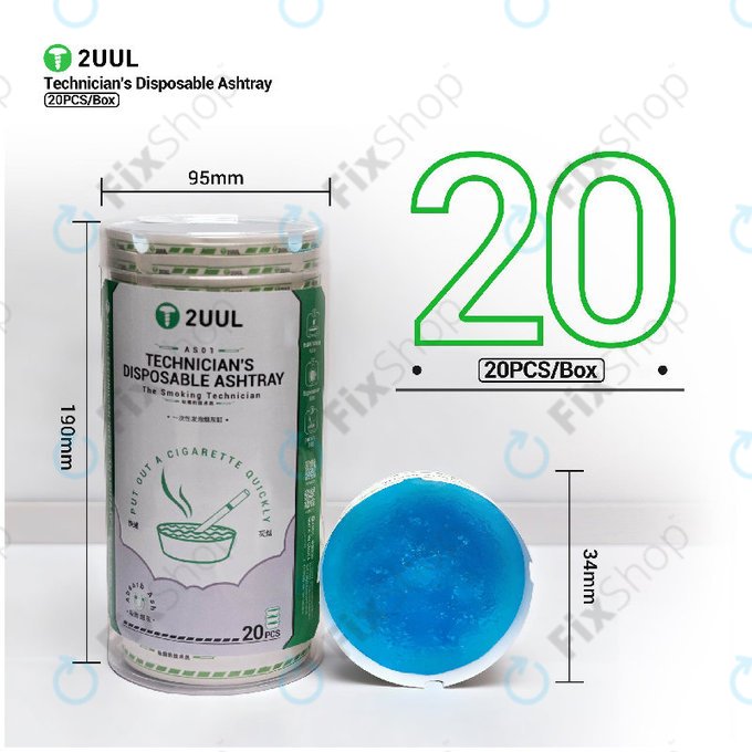 Posacenere monouso per tecnici 20 pz/scatola, 2UUL AS01