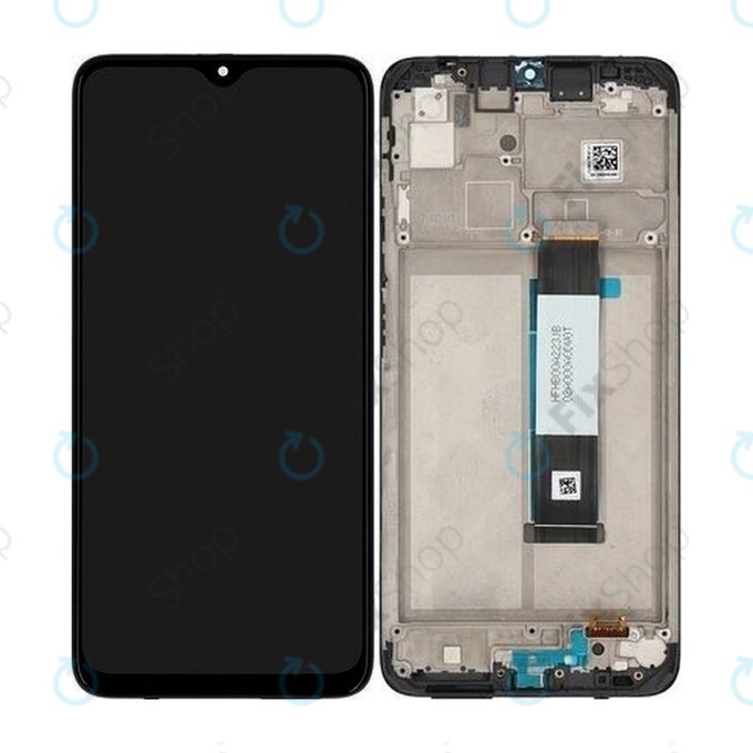 Schermo per Xiaomi Redmi 9T, Carbon Gray, Vetro touch con cornice, 560001J19S00, Genuine Service Pack