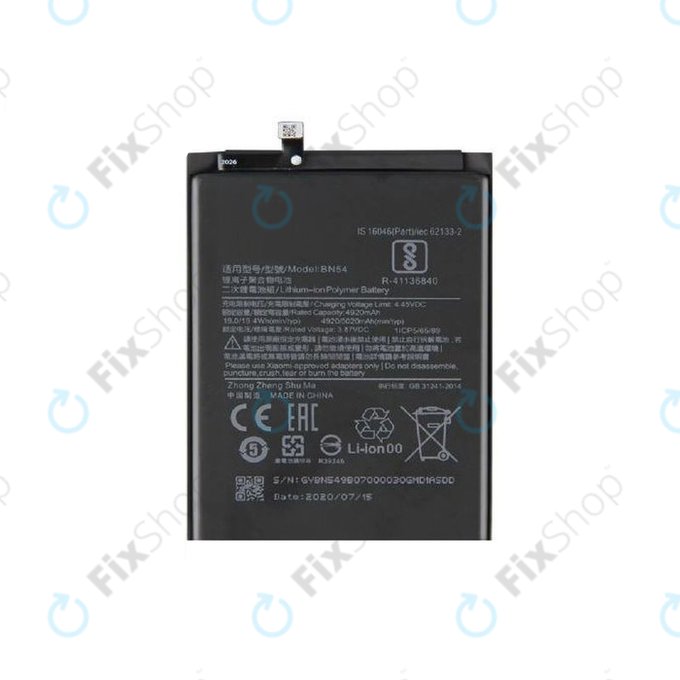 Batteria per Xiaomi Redmi 9, 9A, Note 9, BN54, 5020mAh