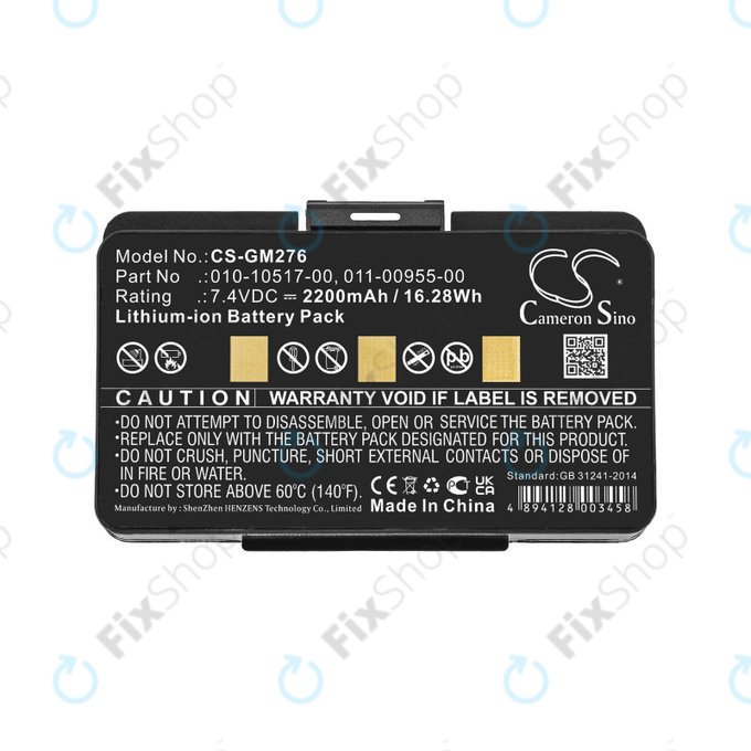 Batteria per Garmin GPSMAP 276, 296, 376, 378, 478, 495, 010-10517-00, Li-Ion, 2200mAh, 7.4V, HQ