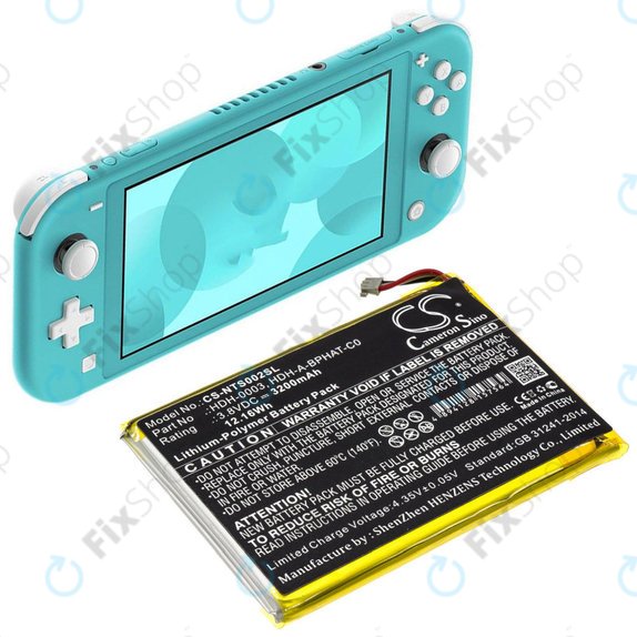 Batteria per Nintendo Switch Lite, 3200mAh, Li-Pol, 3.8 V, HDH-A-BPHAT-C0, HQ