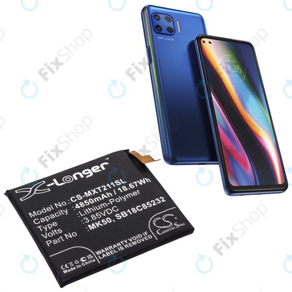 Batteria per Motorola Moto G 5G XT2113, 4850mAh, Li-Pol, 3.85 V, MK50, HQ