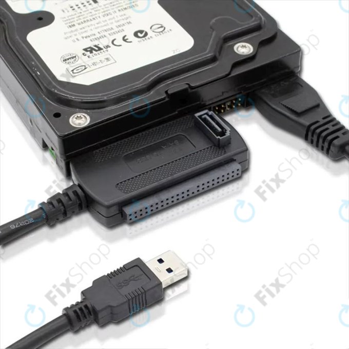 Adattatore USB 2.0 a IDE / SATA per HDD/SSD da 2,5" e 3,5", con alimentatore EU