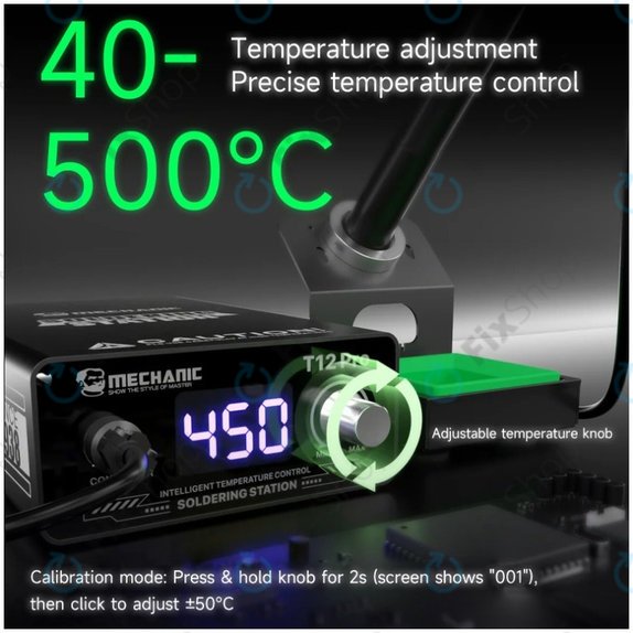 Stazione saldante digitale, Mechanic T12 Pro, Black