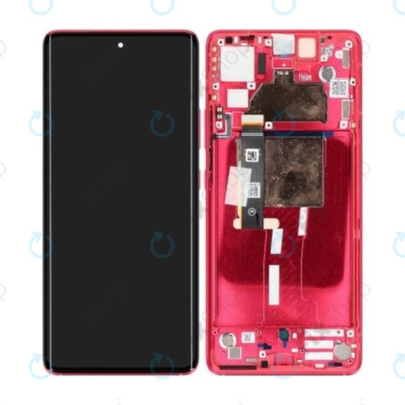 Schermo per Motorola Edge 30 Fusion, Viva Magenta, Vetro touch con cornice, 5D68C22034, Genuine Service Pack
