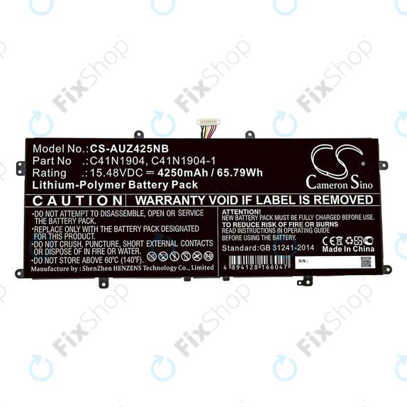 Batteria per Asus Zenbook 13, Zenbook 14, C41N1904, Li-Pol, 4250mAh, 15.48V, HQ