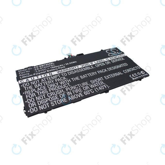 Batteria per Samsung Galaxy Tab S 10.5", EB-BT800FBC, Li-Pol, 3.8V, 7900mAh, HQ