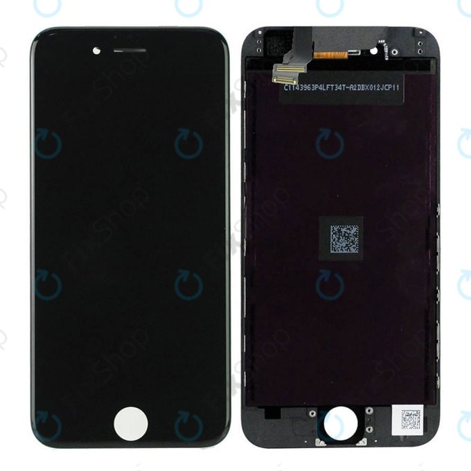 Schermo per iPhone 6, Black, Vetro touch con cornice, Refurbished