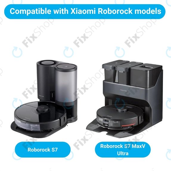 Set di ricambi per Xiaomi Roborock S7, S7 MaxV Ultra (1x spazzola principale, 2x filtro, 2x spazzola laterale - Black)