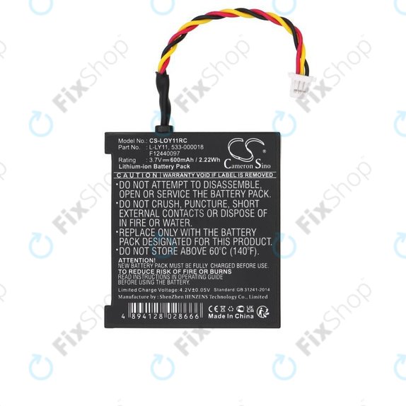 Batteria per Logitech G930, L-LY11, Li-Ion, 600mAh, 3.7V, HQ