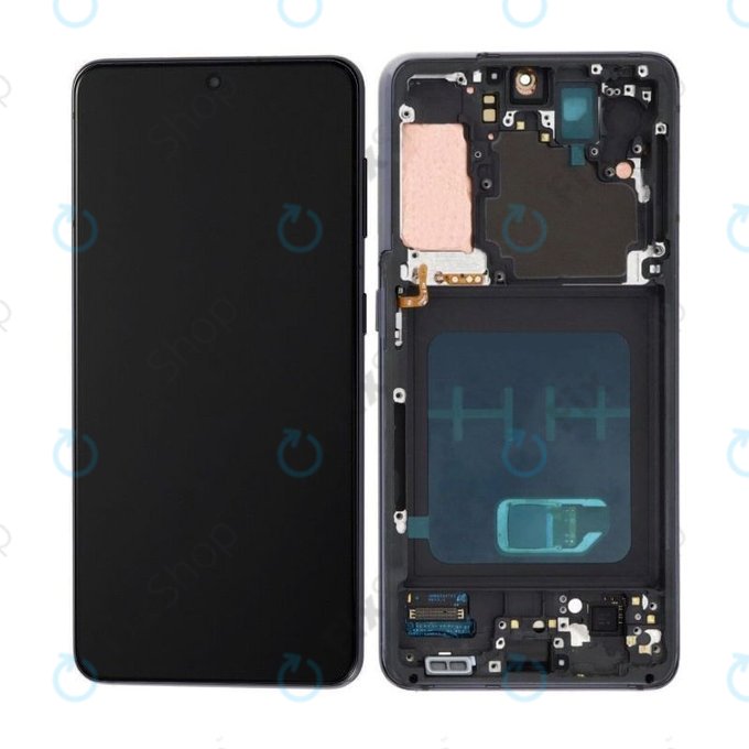 Schermo OLED per Samsung S21 G991B, Phantom Gray, Vetro touch con cornice