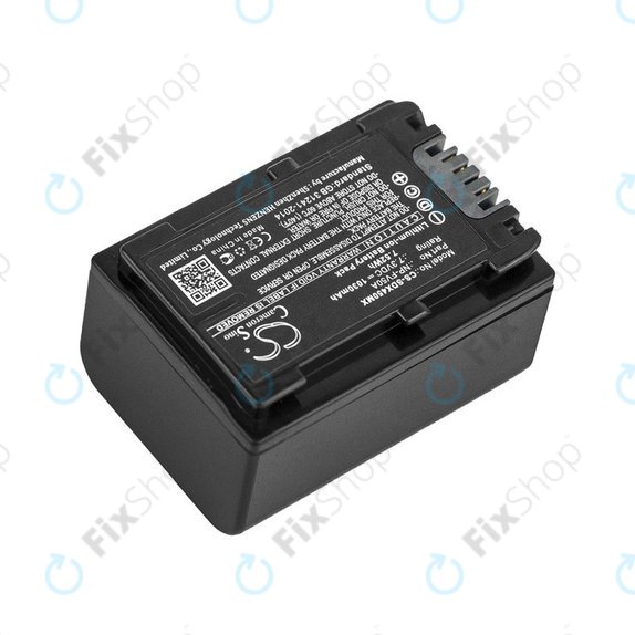 Batteria per Sony FDR-AX33, 40, 45, 53, 60, 700, P33, HDR-CX450, 625, NP-FV50A, Li-Ion, 1030mAh, 7.3V, HQ