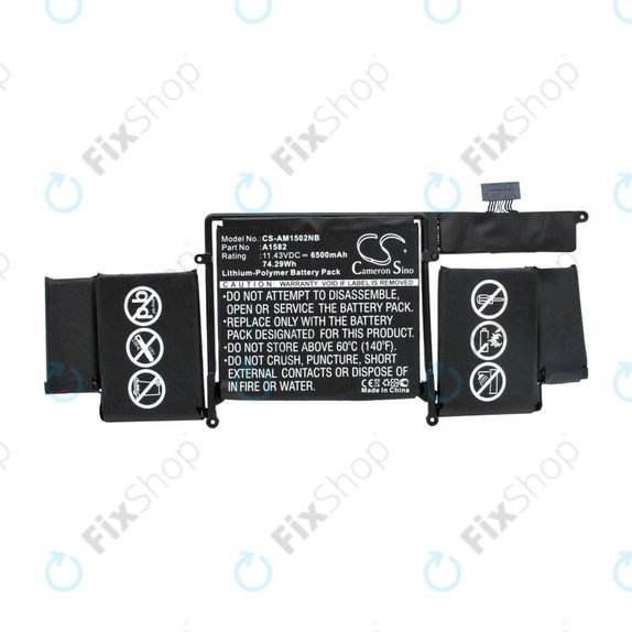 Batteria A1582 per MacBook Pro 13" A1502 (Early 2015), 6500mAh, HQ