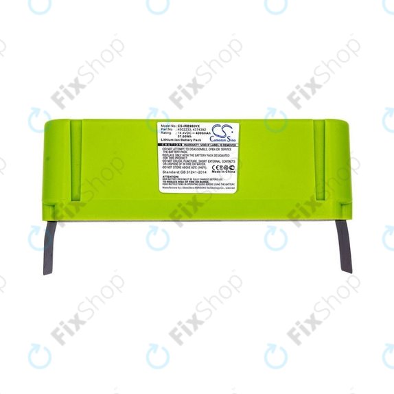 Batteria per iRobot Roomba 600, 800, 900-seriess, 4502233, 4374392, 2130LI, Li-Ion, 4000mAh, 14.4V, HQ