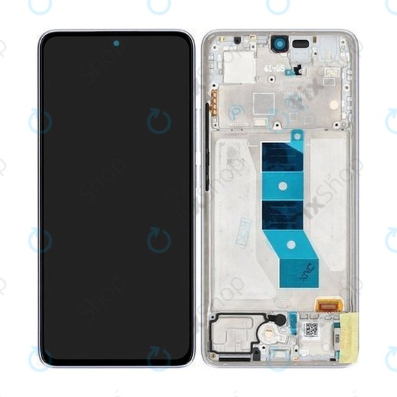 Schermo per Xiaomi Redmi Note 14 5G 24094RAD4G, Lavender Purple, Vetro touch con cornice, 56001900O1700, Genuine Service Pack