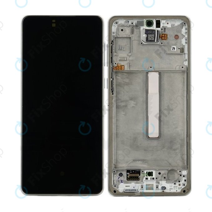 Schermo per Samsung A73 A736, White, Vetro touch con cornice