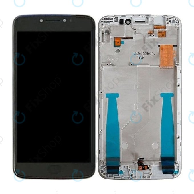 Schermo per Motorola Moto E4 Plus XT1771, Gray, Vetro touch con cornice