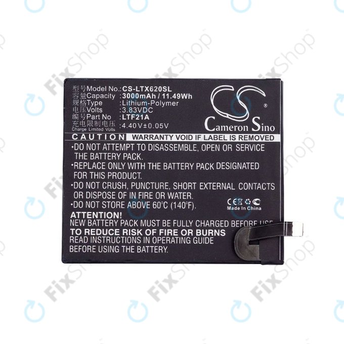 Batteria per LeEco Le 2, LeTV X-series, LTF21A, Li-Pol, 3.83V, 3000mAh, HQ