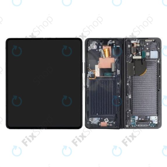 Schermo per Samsung Z Fold 5 F946B, Phantom Black, Vetro touch con cornice, GH82-31842A, Genuine Service Pack