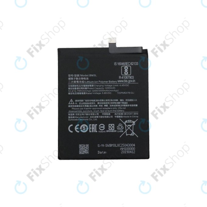 Batteria per Xiaomi Mi 9, BM3L, 3300mAh