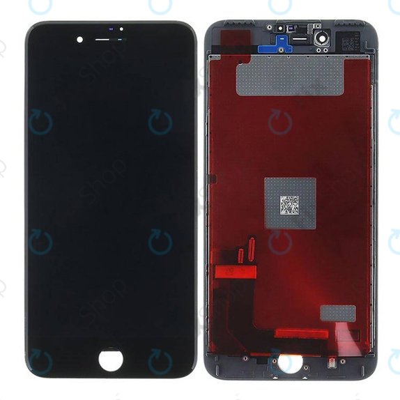 Schermo per iPhone 7 Plus, Black, Vetro touch con cornice