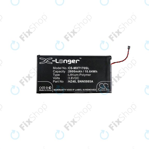 Batteria per Motorola Moto Z2 Play XT1710-09, 2800mAh, Li-Pol, 3.8 V, HZ40, HQ