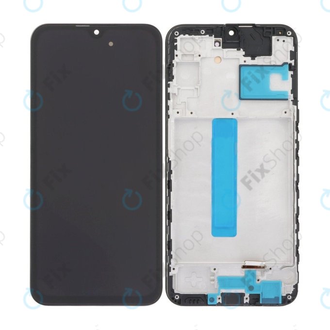 Schermo per Samsung A25 A256B, Brave Black, Vetro touch con cornice