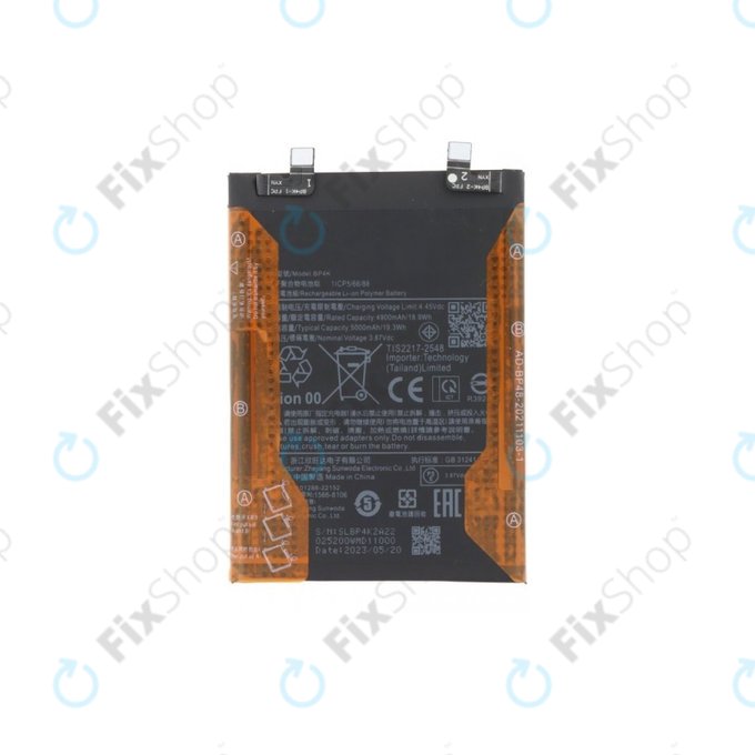Batteria per Xiaomi Poco F5, X5 Pro, Redmi Note 12 Pro 5G, BP4K, 5000mAh