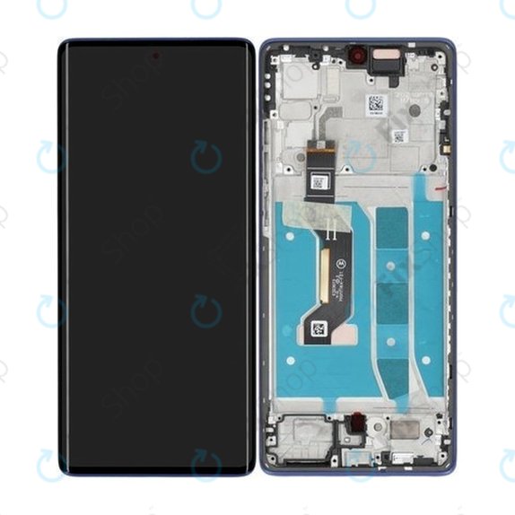 Schermo per Motorola Moto G85 5G, Cobalt Blue, Vetro touch con cornice, 5D68C24856, Genuine Service Pack