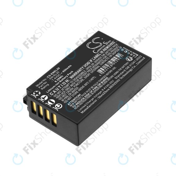 Batteria per Nikon Coolpix A, EN-EL20, Li-Ion, 850mAh, 3.7V, HQ