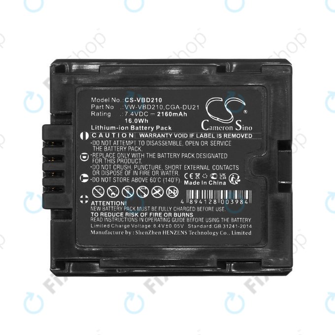Batteria per Panasonic NV, PV, VDR, Hitachi DZ, BZ-BP14S, Li-Ion, 2160mAh, 7.4V, HQ