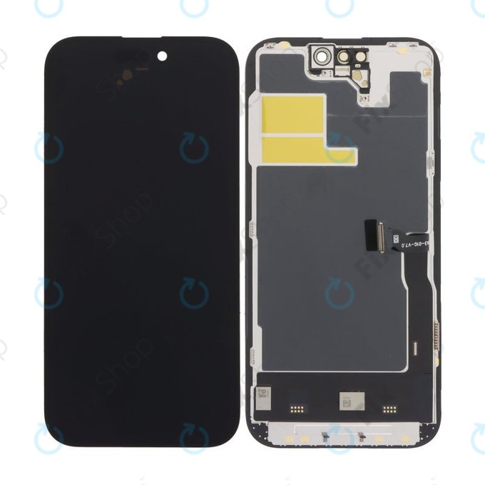 Schermo Soft OLED 120Hz per iPhone 14 Pro, Vetro touch con cornice, FixPremium