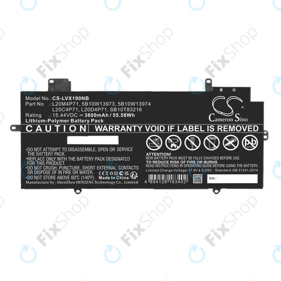 Batteria per Lenovo Thinkpad X1 Carbon G9, G10, X1 Yoga Gen 6, 7, 5B10W13973, Li-Pol, 3600mAh, 15.44V, HQ