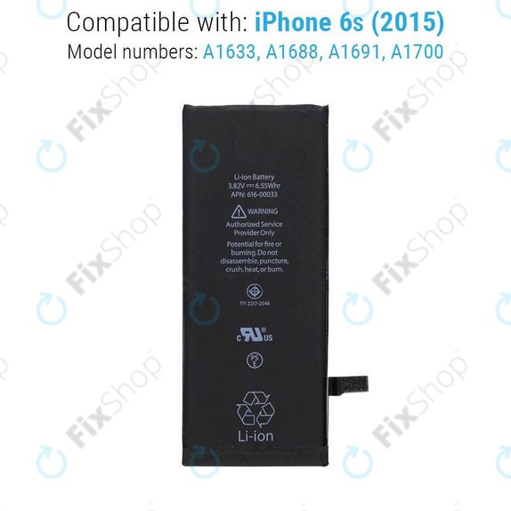 Batteria per iPhone 6S, 1715mAh, FixPremium