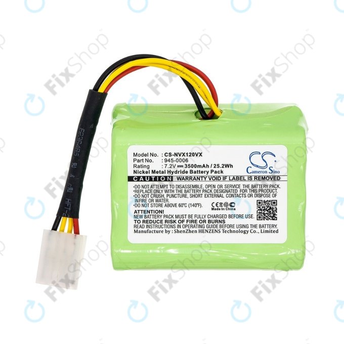 Batteria per Vorwerk Kobold VX100, 945-0006, Ni-MH, 3500mAh, 7.2V, HQ