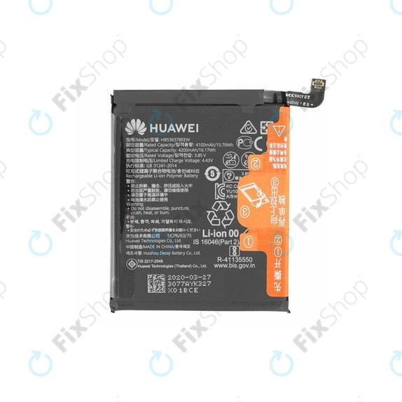 Batteria per Huawei P40 Pro, HB536378EEW, 02353MET, 4200mAh, Genuine Service Pack