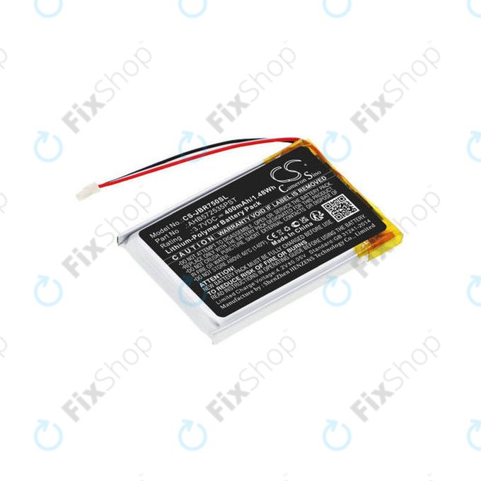 Batteria per Jabra Evolve 75, AHB572535PST, Li-Pol, 3.7V, 400mAh, HQ