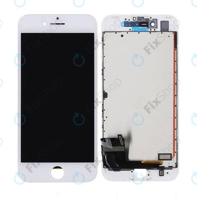 Schermo In-Cell per iPhone 7, White, Vetro touch con cornice, FixPremium