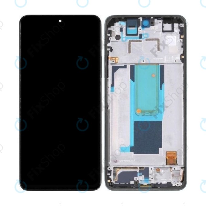 Schermo per Xiaomi Redmi Note 11 Pro+ 5G 220333QAG, Mysterious Black, Vetro touch con cornice, 560001K16U00, Genuine Service Pack