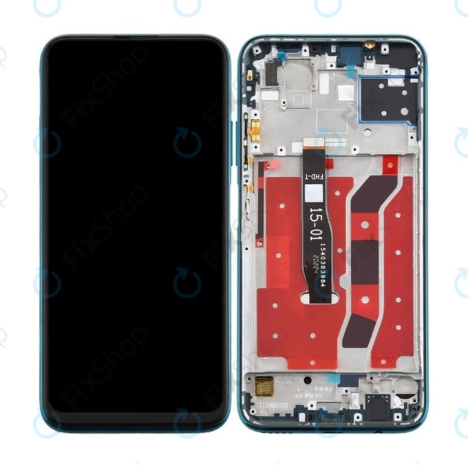 Schermo per Huawei P40 Lite, Crush Green, Vetro touch con cornice