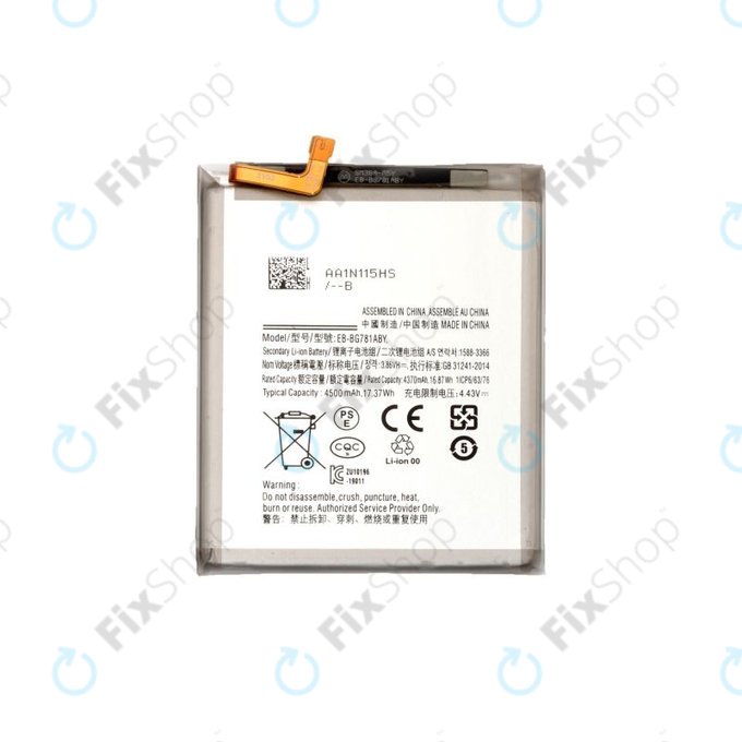 Batteria per Samsung A52 A525F, A526B, A52s 5G A528B, S20 FE G780F, EB-BG781ABY, 4500mAh