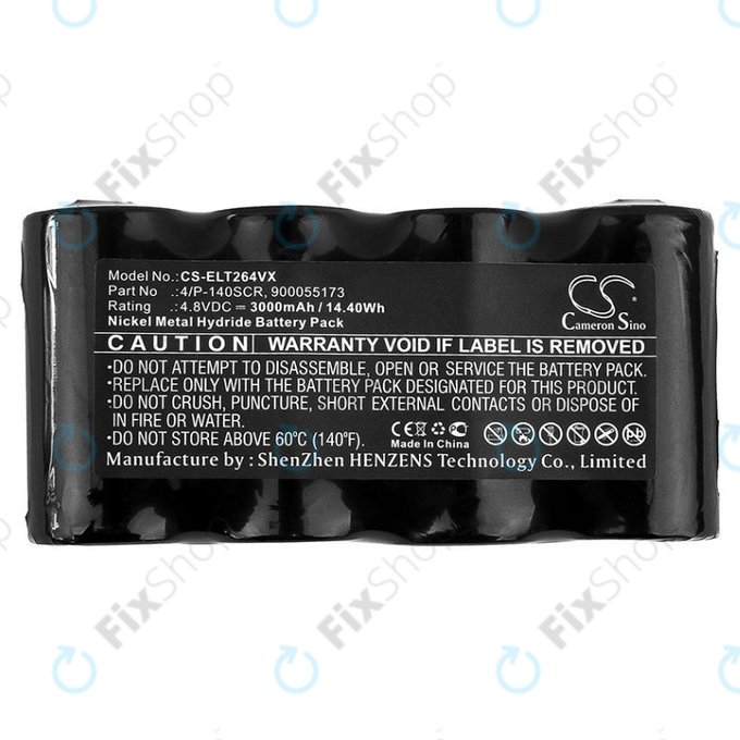 Batteria per Electrolux Spirit Wet e Dry, ZB264x, 4 P-140SCR, 900055173, Ni-MH, 3000mAh, 4.8V, HQ