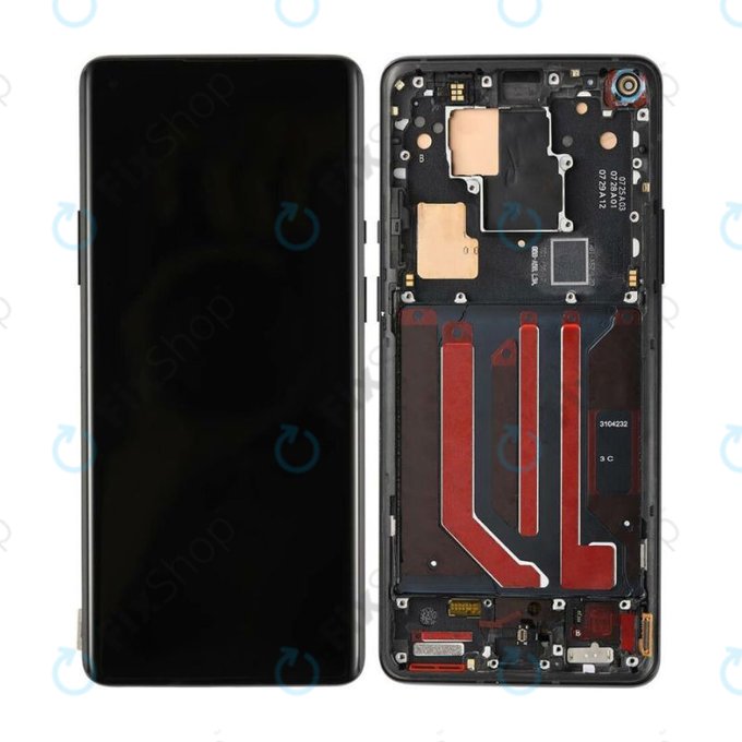 Schermo OLED per OnePlus 8 Pro, Onyx Black, Vetro touch con cornice