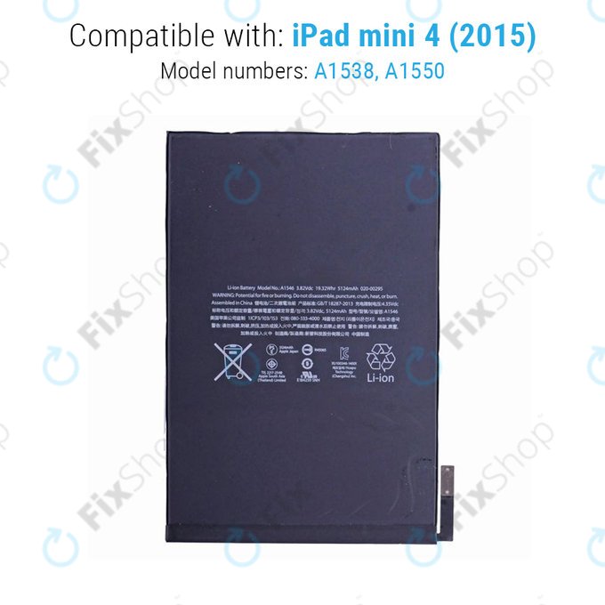 Batteria per iPad Mini 4, 5124mAh