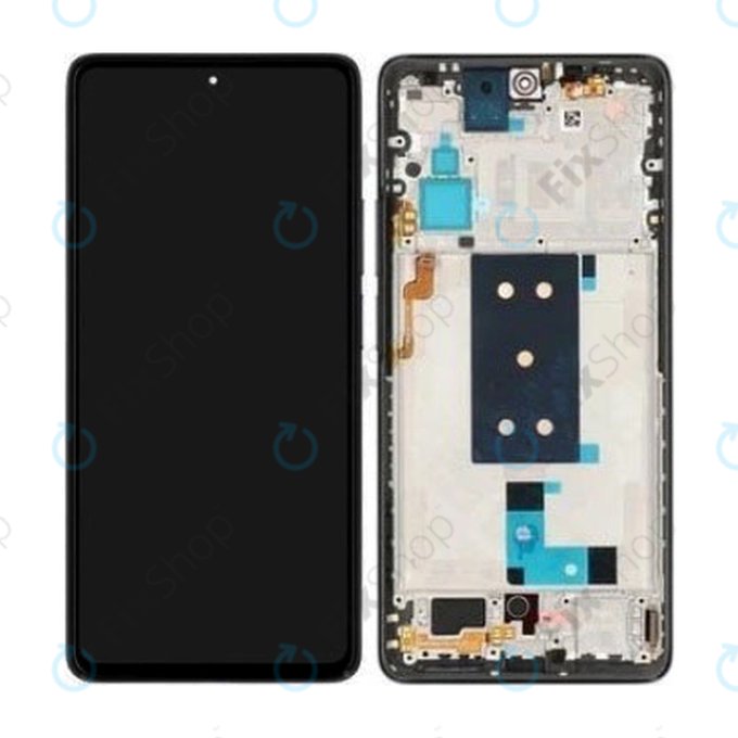 Schermo OLED per Xiaomi Poco F4 5G 22021211RG, 22021211RI, Night Black, Vetro touch con cornice