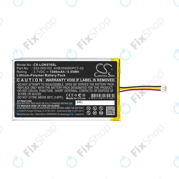 Batteria per Logitech G913, G913 TKL, G915, G915TKL, 533-000152, Li-Pol, 1500mAh, 3.7V, HQ