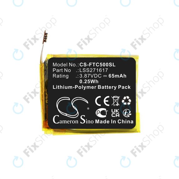 Batteria per Fitbit Charge 5, LSS271617, Li-Pol, 65mAh, 3.87V, HQ