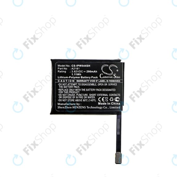 Batteria per Apple Watch 5 44 mm, 290mAh, Li-Pol, 3.82 V, A2181, HQ